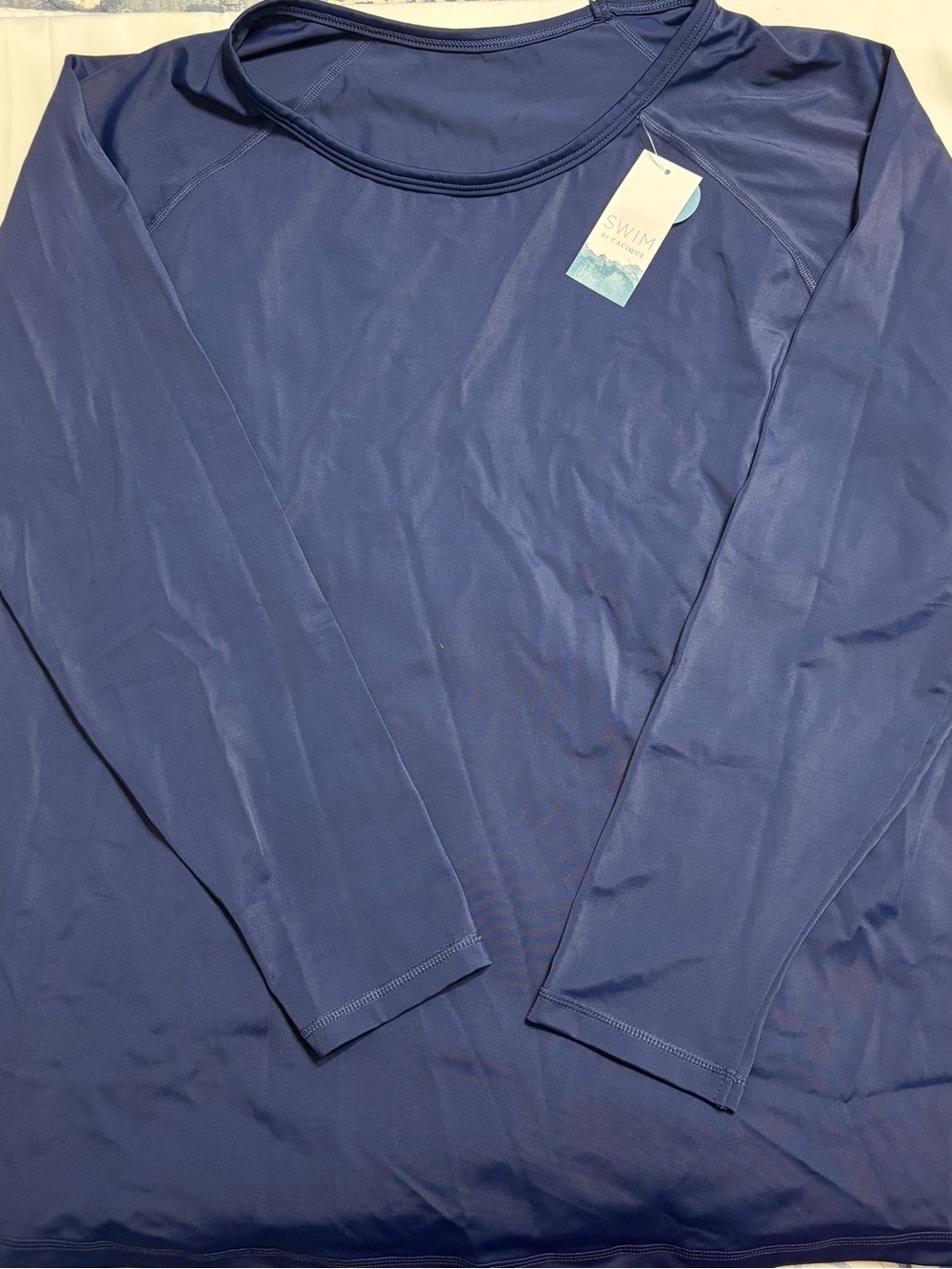 Cacique Navy Blue Long Sleeve Swim Rash Guard